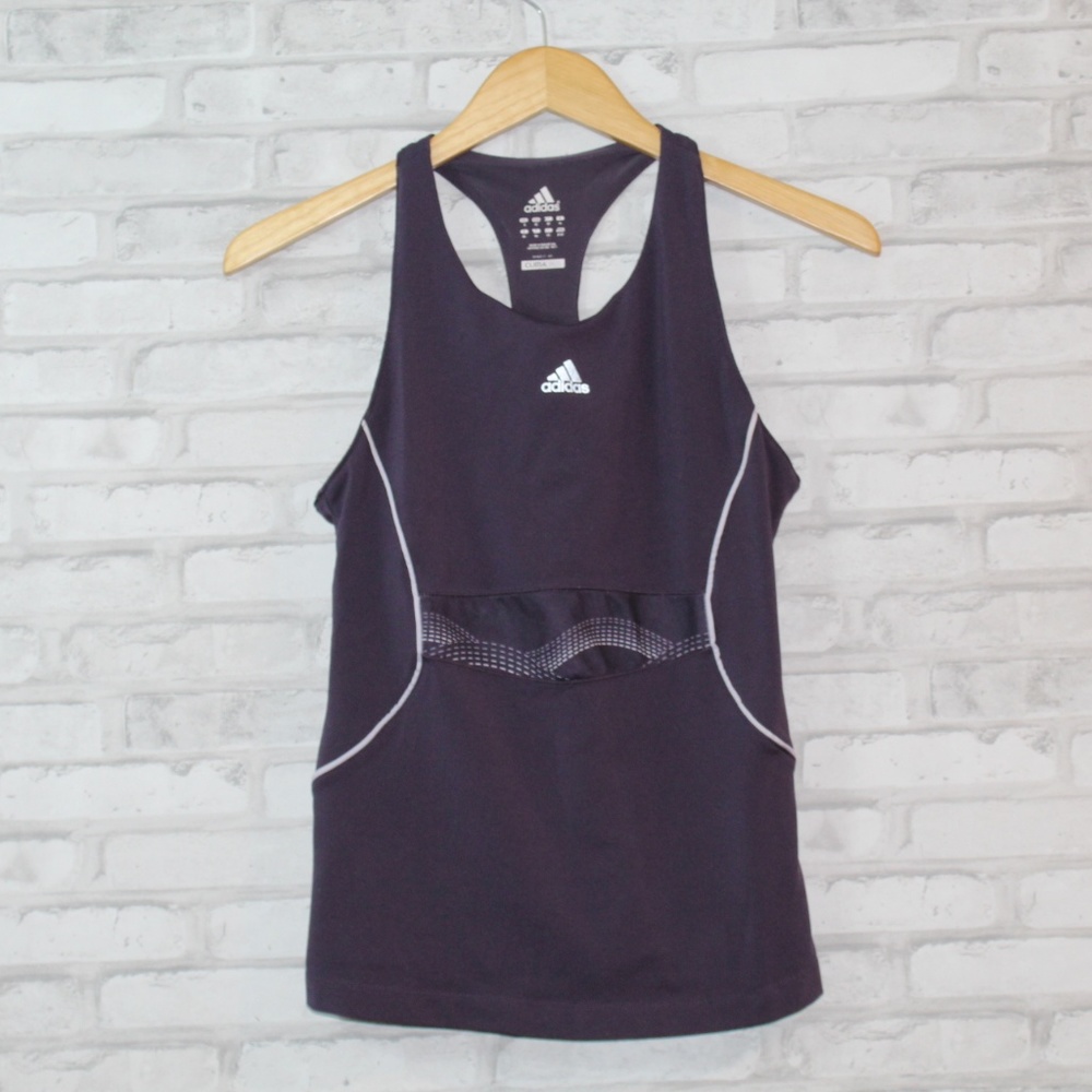 ADIDAS Purple Workout Tank Top Running YOGA (M)